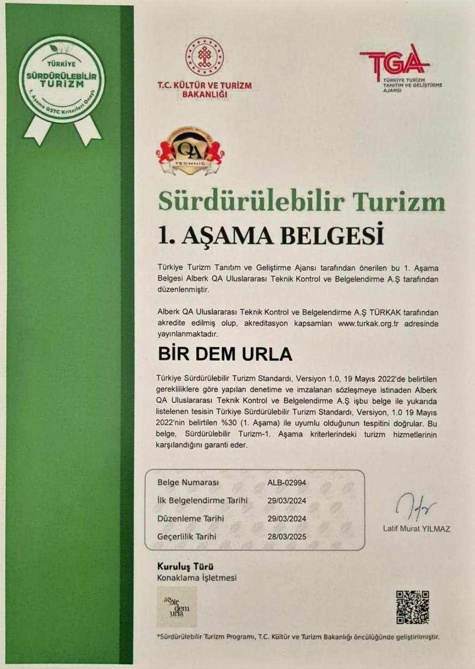 Bir Dem Urla Hotell Eksteriør bilde
