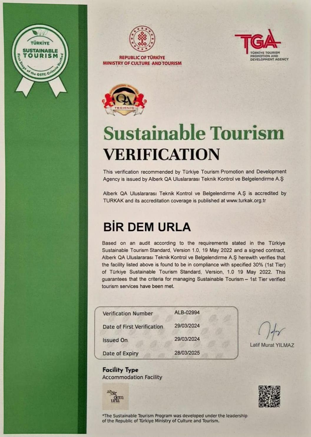 Bir Dem Urla Hotell Eksteriør bilde